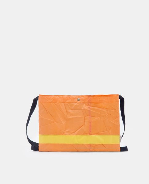 Meet Mario, our bright cycling musette bag. One size fits all your cycling essentials. It's waterproof, light and folds easily into a small pack.